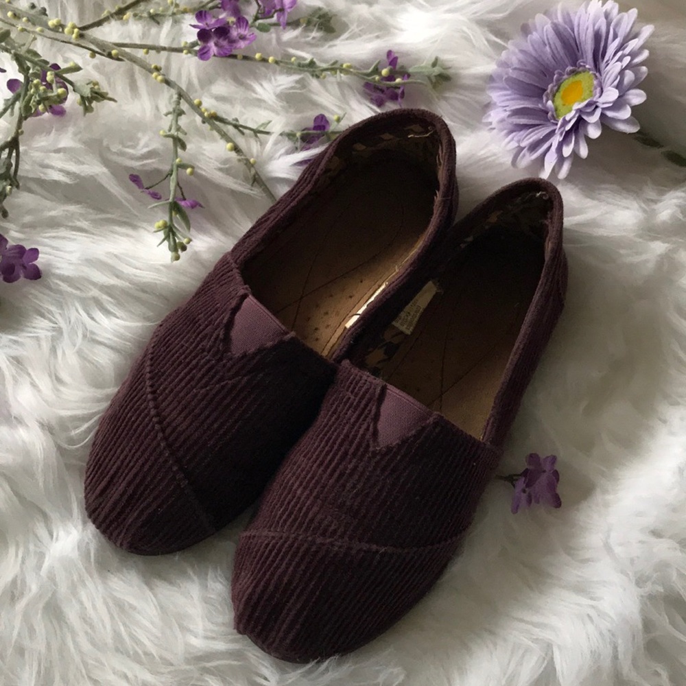 DONATED 🤍🔮 Purple Corduroy Slip Ons - Picture 1 of 6